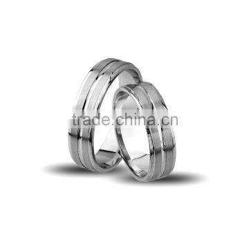 925K Sterling Silver Cnc His & Her Wedding Band 5 mm Machine Ring Set