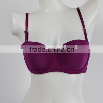 Basic style stored 1/2 cup bra