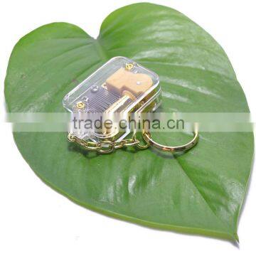 Transparent Keychain Romantic Wedding Favor Small Merry Christmas Gift Music Box
