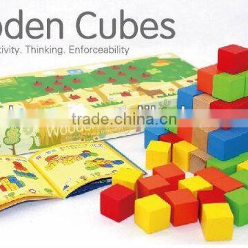 Hot sale item --- wooden cubes(90pcs), creativity thinking enforceability