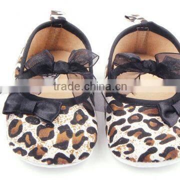 XIAOLIUBAO Fashional leopard design beautiful cotton baby dress shoes for girls