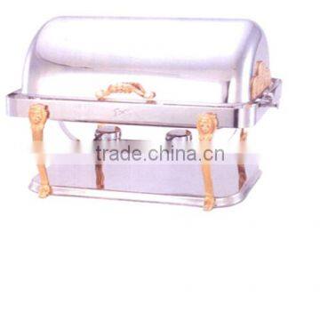 Rectangular Roll Top Sculptured Chafers