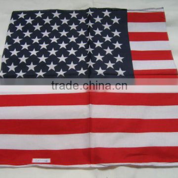 Cotton Bandana with Custom Printed Flag Design