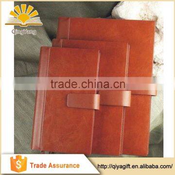 High Quality Brown Leather A5 B5 A4 School Notebook Durable PU Diary