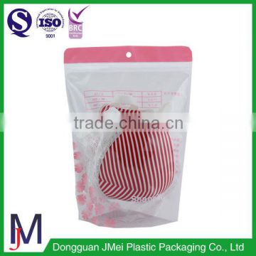 China factory free sample plastic packaging bag for clothes/pe garment pouch with zipper