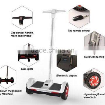 2016 HTOMT cheaper price 8" handle bar electric hoverboard, electric chariot scooter