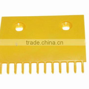 Escalator Comb Plate for Escalators Parts 109.5*61*9.068mm, Plastic, 12T, Yellow, Middle