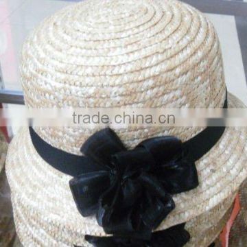 natural straw hat ladies cloche hat,summer hat