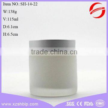 50g glass bottle for skin care cream packing use frosted glass jar for cream with matte silver lid