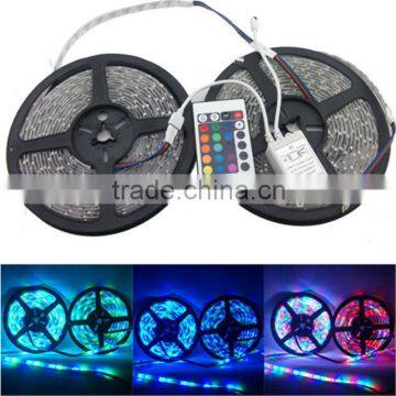 Waterproof 5M RGB 5050 SMD LED Strip Light 300LEDS + IR remote controller 24key