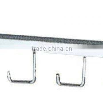 Chrome metal Slatwall tube hook