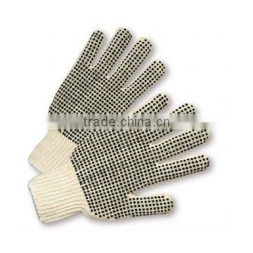 7gauge 4 thread cotton knit gloves with dots for bazil market