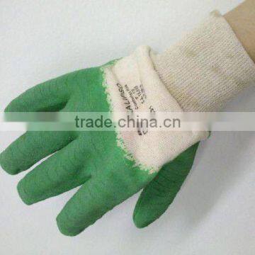 white cotton jersey liner coated garden gloves