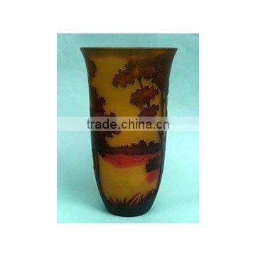 Elegant And Exquisite Galle Glass Vase