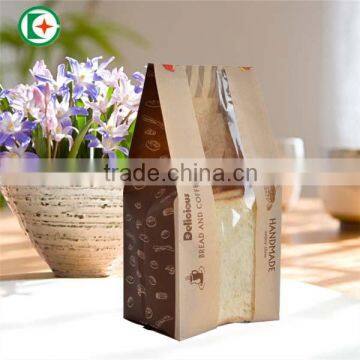 Food paper bag of bread using with clean plastic window paper bags