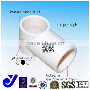 JY-A001|Ivory Plastic Pipe Joints|Tee Piece PlasticTube joints||T-shaped coated pipe plastics joints