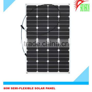 80W Sunpower cell Semi-flexible solar panel