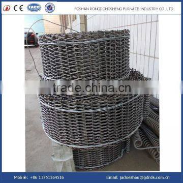 High Temperature Stainless Steel Flat Wire Mesh Belt Conveyors for Furnace photo-3