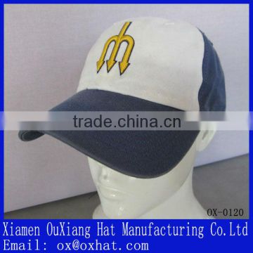 custom logo high quality flat embroidery washed sports caps