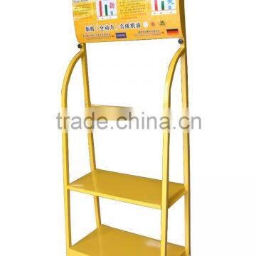 Hot sale metal display rack/grid sheet stand oil display rack