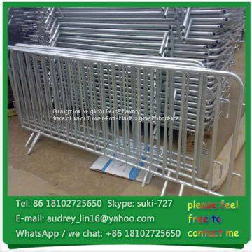 Australia quality standard galvanized steel fixed leg pedestrian crowd control barrier