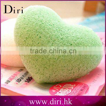 2 pcs/lot heart shape Konjac facial cleansing brush