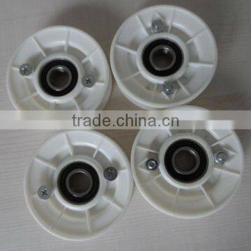 Excellent quailty competitive price White lift hanger wheel for elevator (size:109*31*6204)