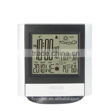 Hygrometer Weather Forecast Clock, 433MHz Wireless Weather Station Kit With Indoor Outdoor 2 Remote Sensors, Led Weather Clock photo-2