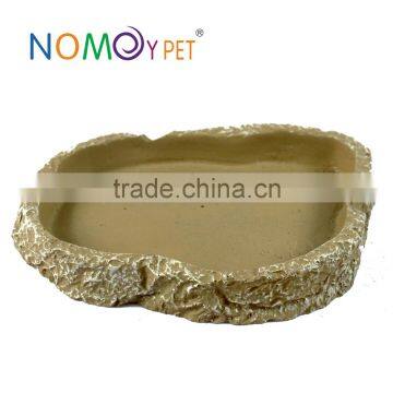 Nomoypet factory wholesale tortoise resin water feeder for reptiles