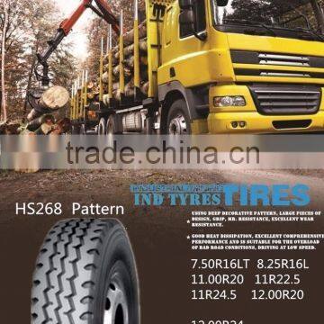 CHINA HOT SELLING TIRE 12.00R24 HS268 FOR ALL POSITION WHEEL OF TRUCKS
