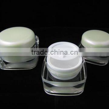 Hot sale Acrylic cosmetic jar with new design ,various shape and color,customized logo, OEM welcome