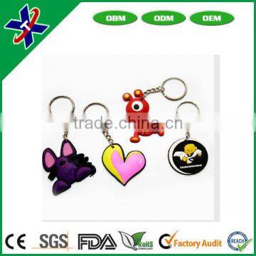 Cute animal shaped PVC Keychain