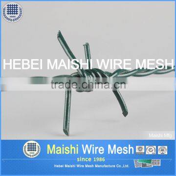 Green PVC Coated Barbed Wire