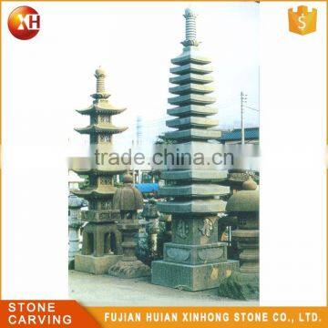 Brown Religious Carve Garden Stone Pagoda Manufacture