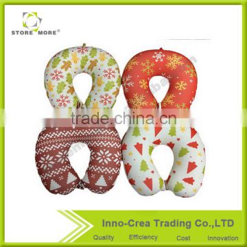 Christmas Classical Comfortable Foam Particles U Shape Pillow