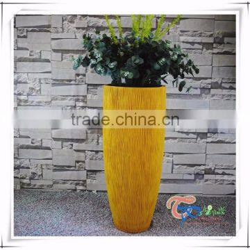 Fiberglass Modern Floor Vase Large Flower Pot photo-3