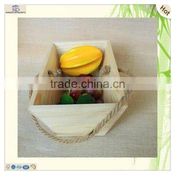 Wholesale Handmade Decorative Wood Wine Gifts Holder Basket photo-4