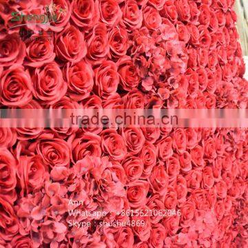 SAST-70004 Hydrangea/rose Flower Wall Wedding Silk Flower Wall for Decor photo-4
