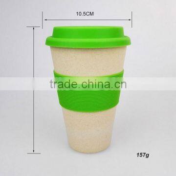 Bamboo Fiber Coffe Cup Plate Fiber Mug With Green Material photo-2