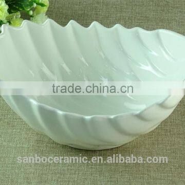 Bulk Stock White Fruit Bowl Cheap Ceramic Leaf Shape Bowl Ceramic Porcelain for Kitchen or Home Decoration photo-2