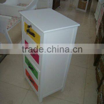 Wooden Cabinet With 3drawers/colorful Wooden Storage Cabinet/wooden Chest photo-5