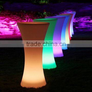 Outdoor/indoor plastic led bar table and optional chairs