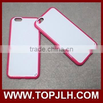 2017 Hot sell blank UV Case for Iphone 6 plus , UV transparent mobile phone case with tpu side