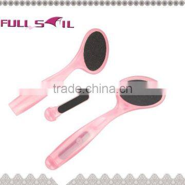 Pink foot file with long plastic handle ,Sandpaper foot file with callus cleaning