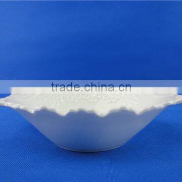 600ml Cheap White Large Ceramic Mixing Bowls Customized