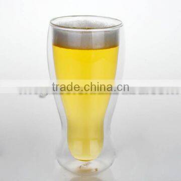 Double Wall Beer Glass Beer Shaped Glass Cup