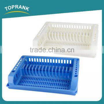 Collapsible Plastic Drying Holder Organizer Drainer Storage Kitchen Dish Drying Rack 2 Tier Dish Rack With Tray photo-4