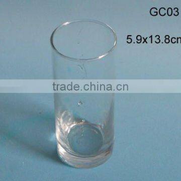 5.9x13.8cm clear disposable glass cups