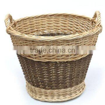 Big cheapest wicker storage basket with handle