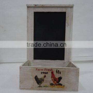 Wooden blackboard flowerpot